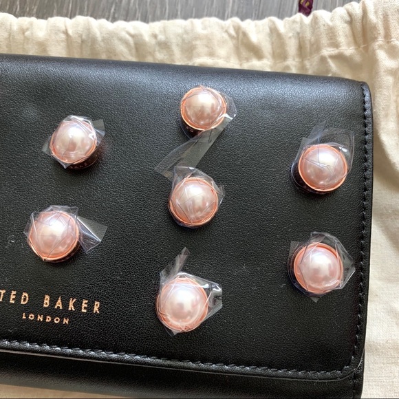 Ted Baker Steff faux pearl stud leather wallet - Picture 7 of 8